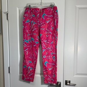 Lilly Pulitzer Pink Floral Kelly Pants